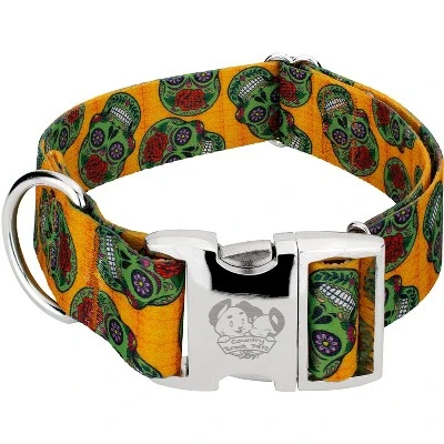 Country Brook Petz 1 1/2 Inch Premium Sugar Skulls Dog Collar 6 Country Brook Petz 1 1/2 Inch Premium Sugar Skulls Dog Collar - Image 4