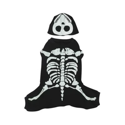 Casual Canine Cotton Glow Bones Dog Costume(Black) 3 Casual Canine Cotton Glow Bones Dog Costume(Black)