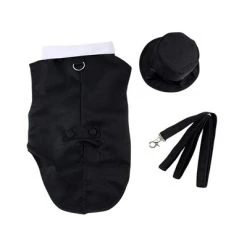 Midlee Dog Tuxedo Wedding Suit- Black Top Hat & Leash -Pet Halloween Costumes Shop GUEST 51942e6b 2da8 4a5c bb9c f9bd3da63899
