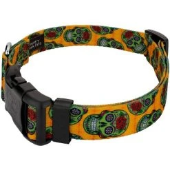 Country Brook Petz - Deluxe Sugar Skulls Dog Collar - Made in The U.S.A.