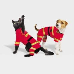 Halloween Full Body Firefighter Cat and Dog Costume - Hyde & EEK! Boutique™ -Pet Halloween Costumes Shop GUEST 6f571594 072c 4e7f 86b2 5a2f9bbb6e13