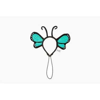 Midlee Blue Butterfly Headband Halloween Dog Costume 4 Midlee Blue Butterfly Headband Halloween Dog Costume - Image 3