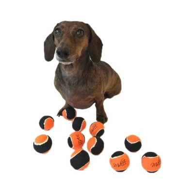 Midlee Orange/Black Mini Dog Halloween Tennis Balls- Set of 12 6 Midlee Orange/Black Mini Dog Halloween Tennis Balls- Set of 12 - Image 4