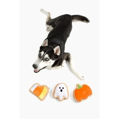 Midlee Boo Sugar Cookie Halloween Plush Dog Toys 3 Midlee Boo Sugar Cookie Halloween Plush Dog Toys