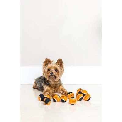 Midlee Orange/Black Mini Dog Halloween Tennis Balls- Set of 12 3 Midlee Orange/Black Mini Dog Halloween Tennis Balls- Set of 12