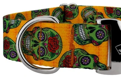 Country Brook Petz 1 1/2 Inch Premium Sugar Skulls Dog Collar 5 Country Brook Petz 1 1/2 Inch Premium Sugar Skulls Dog Collar - Image 3