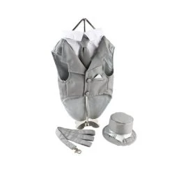 Midlee Dog Tuxedo Wedding Suit- Gray Top Hat & Leash -Pet Halloween Costumes Shop GUEST d3cfcb13 ab1f 441f 9936 70e60d59ae8d
